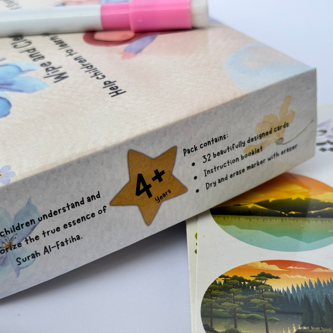 Surah Al-Fatiha Wipe & Clean Flash Cards